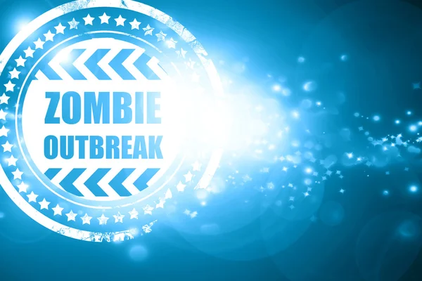 Sello azul sobre un fondo brillante: concepto de virus zombi de nuevo — Foto de Stock