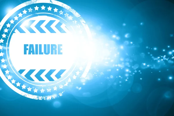 Blue stamp on a glittering background: Failure sign with some sm — Stock Photo, Image