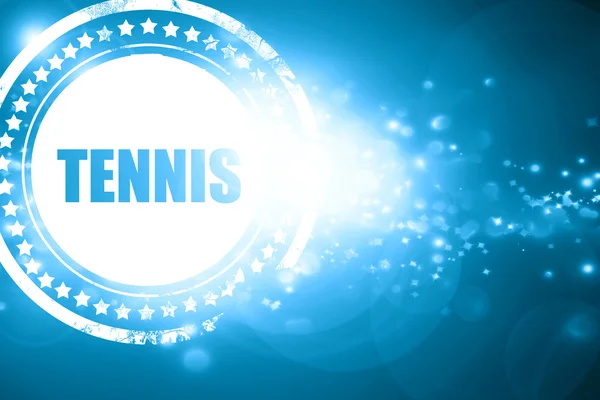 Timbre bleu sur fond scintillant : fond signe tennis — Photo