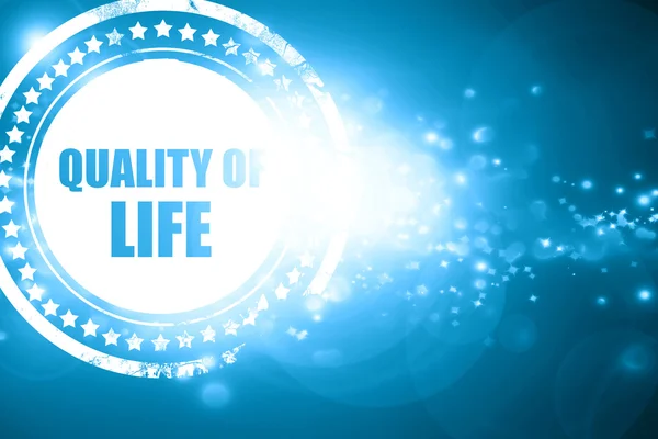 Blue stamp on a glittering background: quality of life — Stock Photo, Image