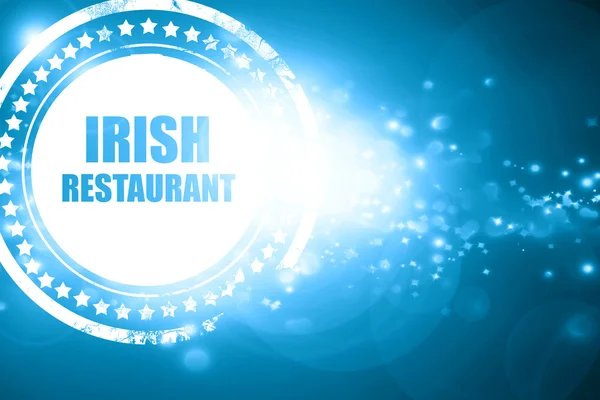 A csillogó háttér kék bélyege: finom ír konyha — Stock Fotó