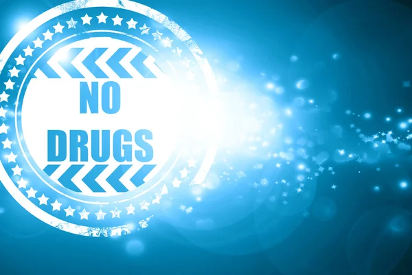 Niebieski znaczek na tle błyszczące: oznak leków — Zdjęcie stockowe