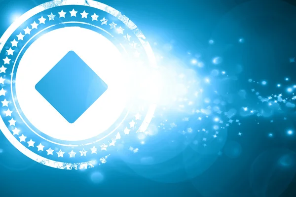 Blue stamp on a glittering background: Diamond card background — Stock Photo, Image