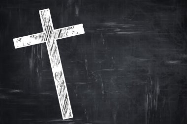 Kara tahta yazma: Hıristiyan simgesi çapraz
