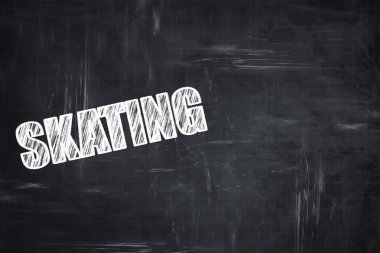 Kara tahta yazma: buz pateni işareti arka plan