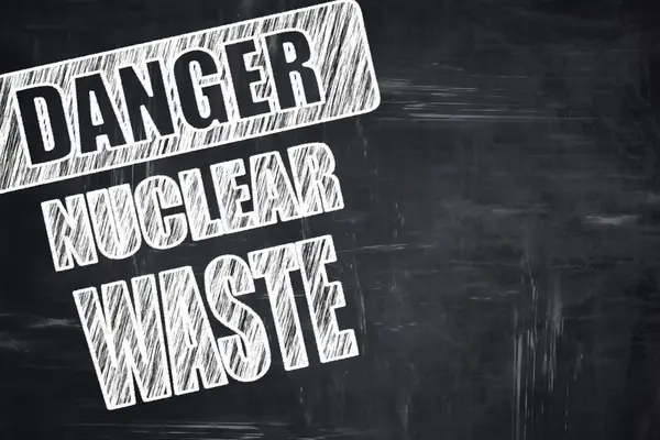 Chalkboard writing: Nuclear danger background — Stock Photo, Image