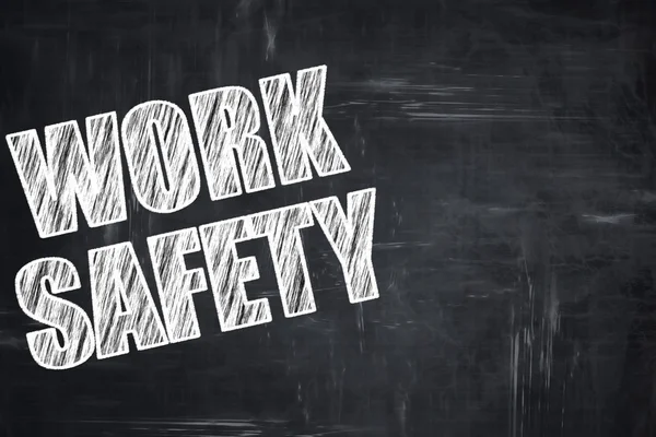 Escritura en pizarra: seguridad en el trabajo — Foto de Stock