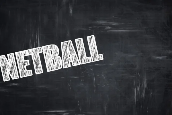 Svarta tavlan skrift: netball tecken bakgrund — Stockfoto