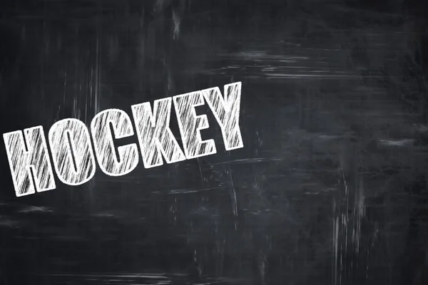 Escritura en pizarra: fondo de signo de hockey —  Fotos de Stock