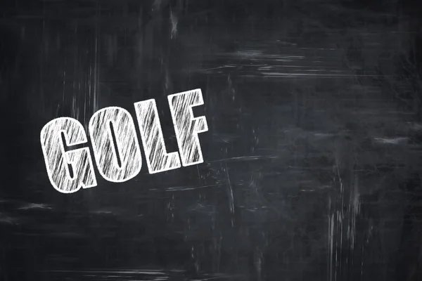 Chalkboard writing: golf sign background — Stock Photo, Image