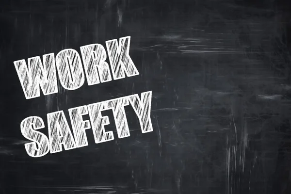 Kara tahta yazma: iş güvenliği işareti — Stok fotoğraf