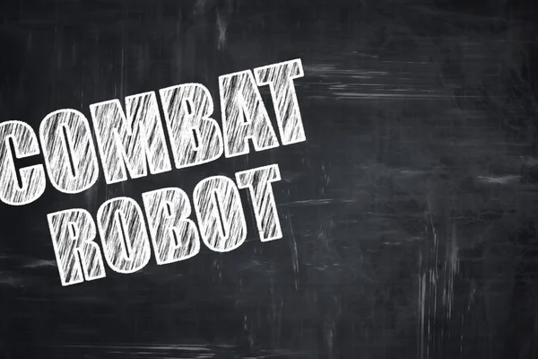 Kara tahta yazma: savaş robotu işaret arka plan — Stok fotoğraf