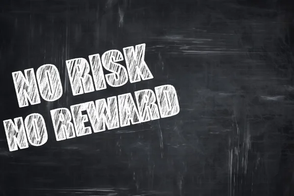 Chalkboard writing: no risk no reward — Stock Photo, Image