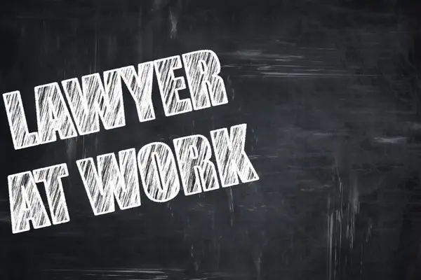 Tablica pisania: adwokat w pracy — Zdjęcie stockowe