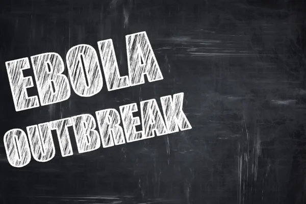 Svarta tavlan skrift: Ebola utbrott konceptet bakgrund — Stockfoto