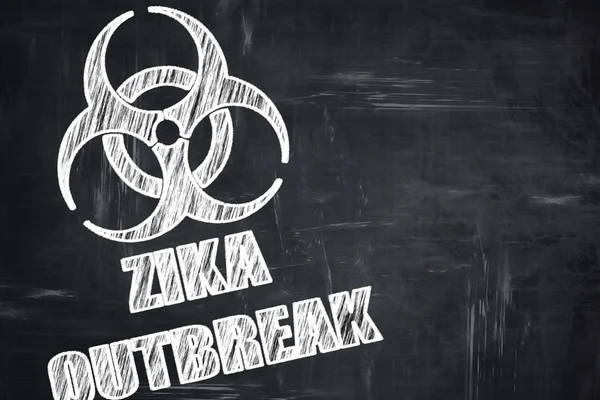 Chalkboard escrita: Zika vírus conceito fundo — Fotografia de Stock