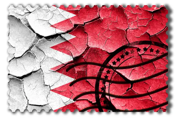 Grunge Bahrain flag with some cracks and vintage look — Stock Photo, Image
