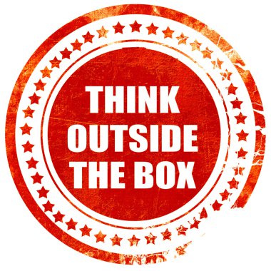 kutu, bir beyaz grunge kırmızı lastik damgası dışında düşünün