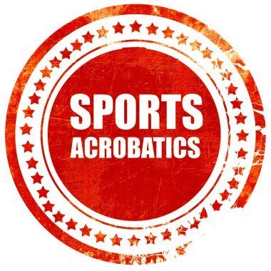 spor akrobasi işareti arka plan, grunge kırmızı kauçuk damga bir
