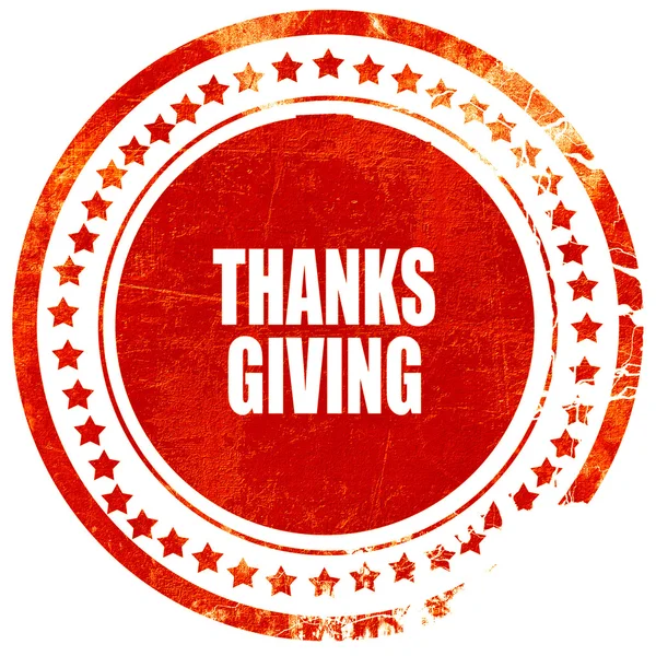 Thanksgiving, grunge red rubber stamp on a solid white backgroun — Stock Photo, Image