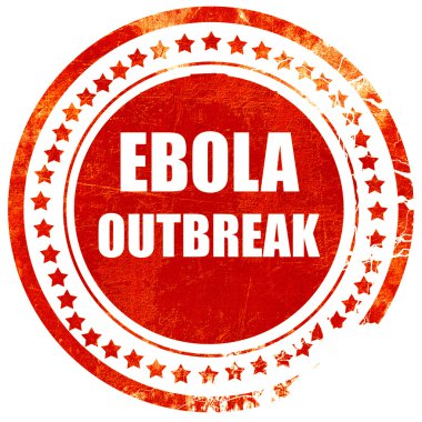 Ebola salgını konsepti arka plan, grunge kırmızı lastik damga üzerinde bir