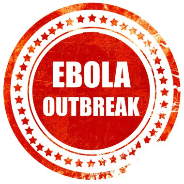 Ebola salgını konsepti arka plan, grunge kırmızı lastik damga üzerinde bir