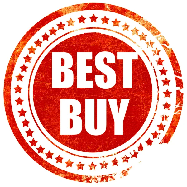 Best buy sign, grunge roter Gummistempel auf festem weißem Grund — Stockfoto