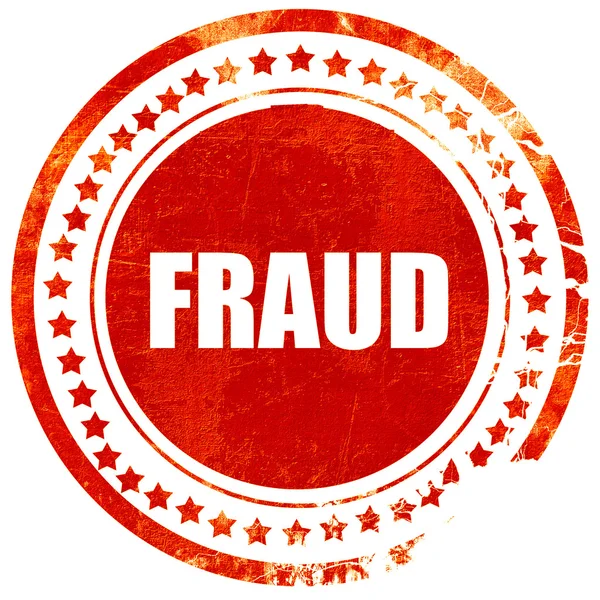Fraud, grunge red rubber stamp on a solid white background — Stock Photo, Image