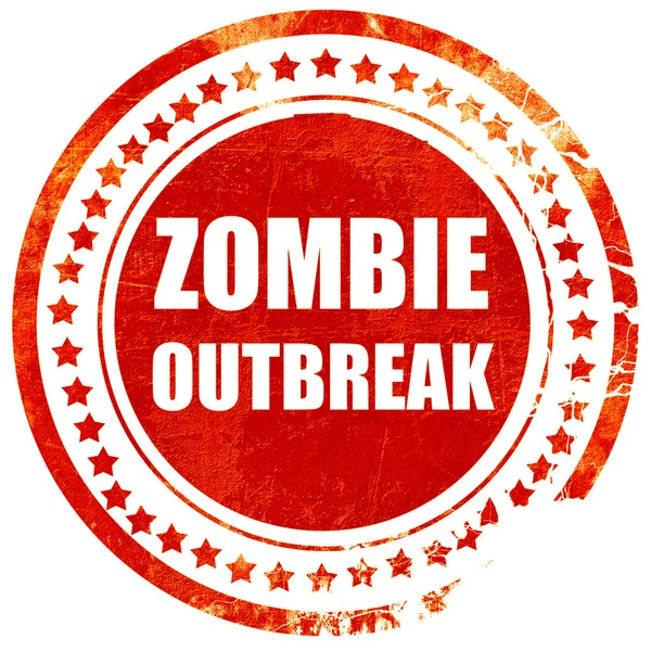 Zombie virus concept background, grunge red rubber stamp on a so — Φωτογραφία Αρχείου