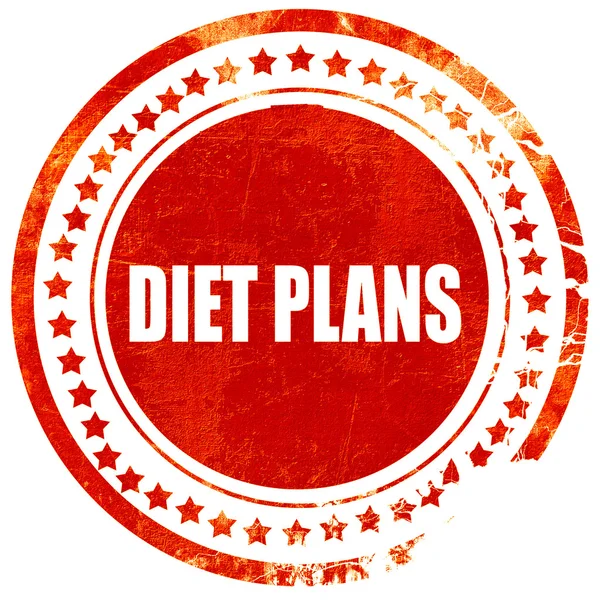 Diet planer, grunge rött gummistämpel på en solid vit bakgrund — Stockfoto