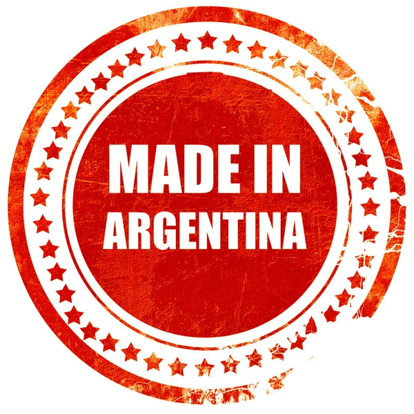 Φτιαγμένο στην Αργεντινή, με κόκκινη σφραγίδα σε μια στερεά άσπρη πλάτη — Φωτογραφία Αρχείου