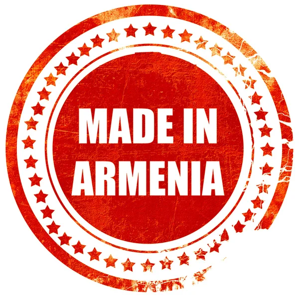 Made in armenia, grunge red rubber stamp on a solid white backgr — Stock Photo, Image