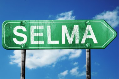 selma yol işaret, hasarlı ve aşınmış bak