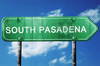 south pasadena yol işaret, hasarlı ve aşınmış bak