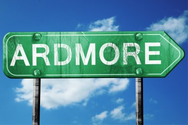 ardmore yol işaret, hasarlı ve aşınmış bak