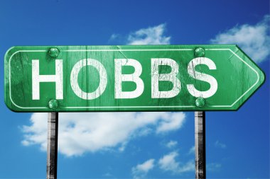 hobbs yol işaret, hasarlı ve aşınmış bak