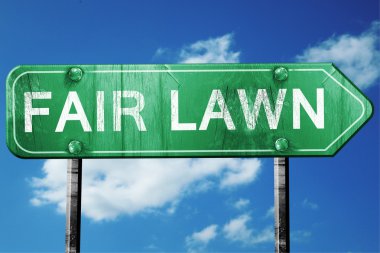 fair lawn yol işaret, hasarlı ve aşınmış bak