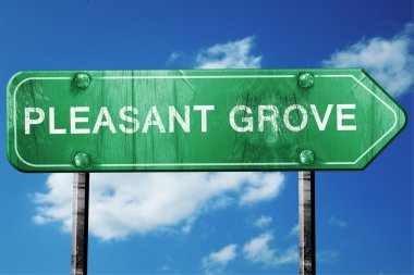 hoş grove yol işaret, yıpranmış ve hasarlı bir görünüm