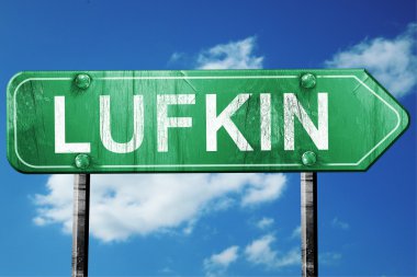 lufkin yol işaret, hasarlı ve aşınmış bak