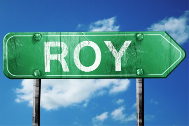 roy yol işaret, hasarlı ve aşınmış bak