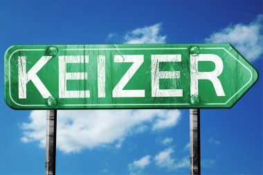 keizer yol işaret, hasarlı ve aşınmış bak