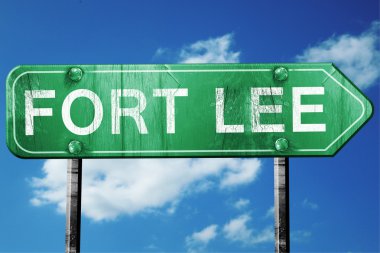 yıpranmış ve hasarlı fort lee yol işaret, bak