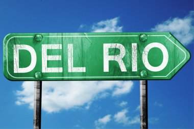 del rio yol işaret, hasarlı ve aşınmış bak