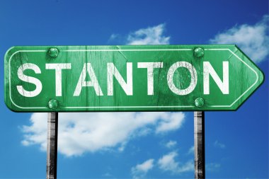 stanton yol işaret, hasarlı ve aşınmış bak