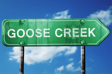 goose creek yol işaret, hasarlı ve aşınmış bak