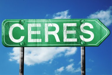 Ceres yol işaret, yıpranmış ve hasarlı bir görünüm