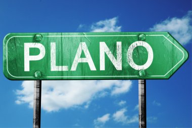 plano yol işaret, hasarlı ve aşınmış bak