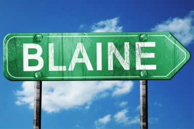 blaine yol işaret, hasarlı ve aşınmış bak