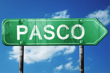 pasco yol işaret, hasarlı ve aşınmış bak