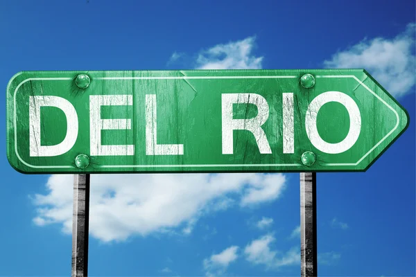 del rio yol işaret, hasarlı ve aşınmış bak